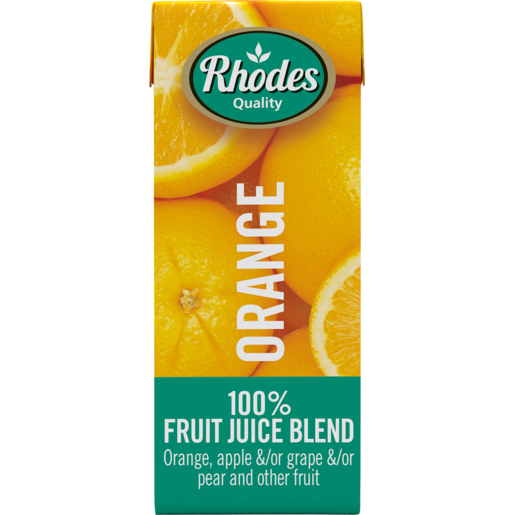 Rhodes 100% Orange Fruit Juice Blend Carton 200ml