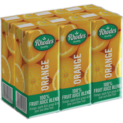 Rhodes 100% Orange Fruit Juice Blend Cartons 6 x 200ml