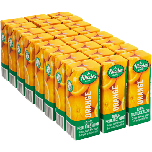 Rhodes Quality Orange 100% Fruit Juice Blend 24 x 200ml