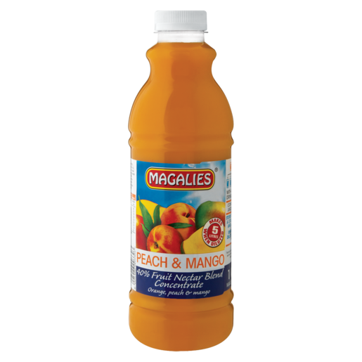 Magalies Peach & Mango Flavoured Fruit Nectar Blend Concentrate 1L