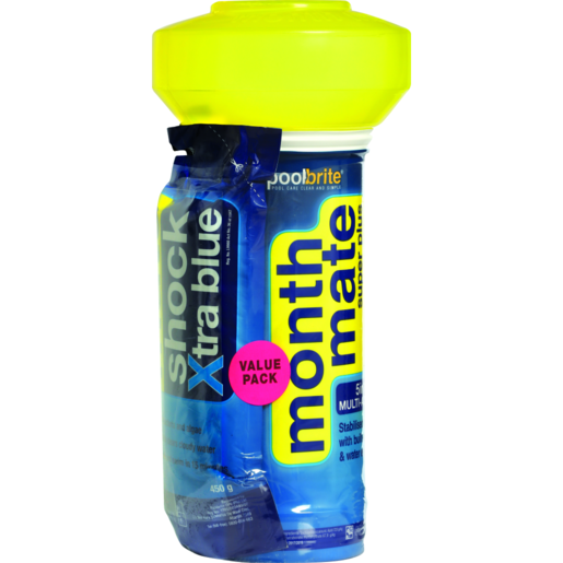 Pool Brite Month Mate Floater & Shock Treatment Value Pack 2 Piece