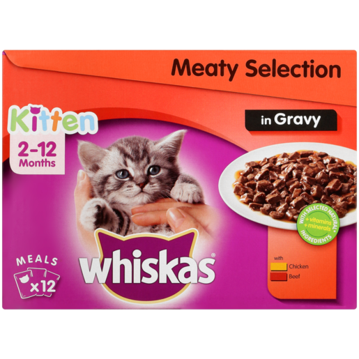 Whiskas Kitten Meat Selection In Gravy 12 x 85g