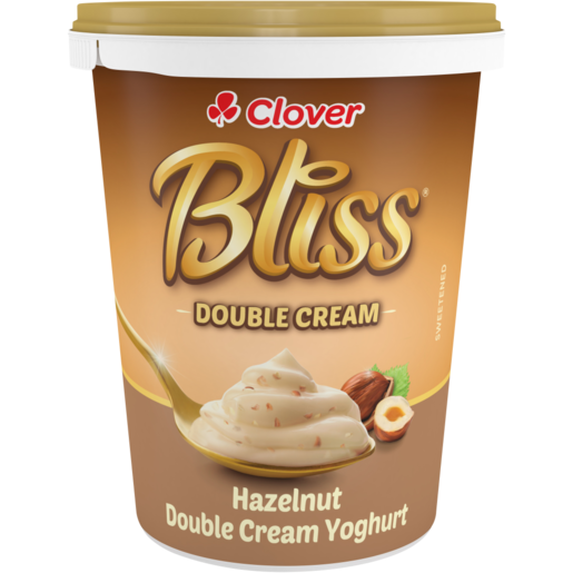 Clover Bliss Hazelnut Double Cream Yoghurt 500g
