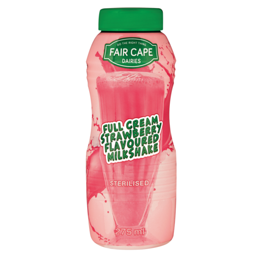 Fair Cape Dairies Full Cream Strawberry Flavoured Milkshake 275ml