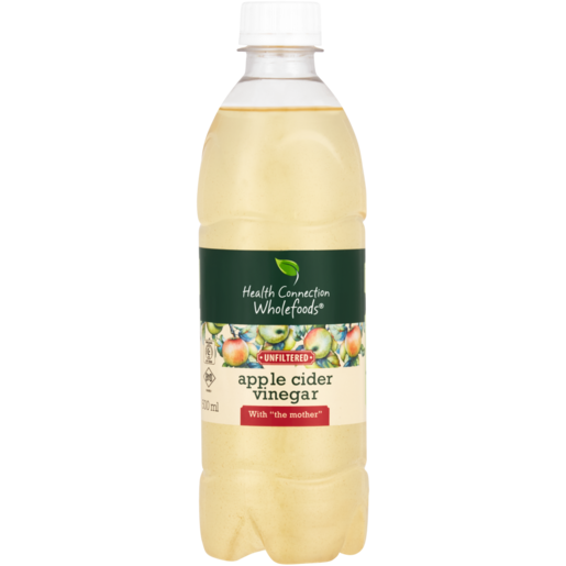 Health Connection Wholefoods Unfiltered Apple Cider Vinegar Bottle 500ml