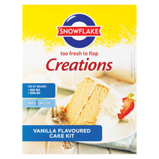 Snowflake Vanilla Flavoured Cake Kit 800g