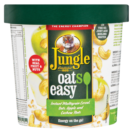 Jungle Oatso Easy Oats, Apple & Cashew Nuts Instant Porridge 50g