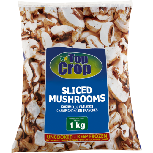 Top Crop Frozen Sliced Mushroom 1kg
