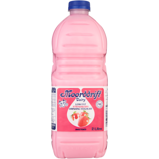 Moorddrift Dairy Strawberry Low Fat Drinking Yoghurt 2L 