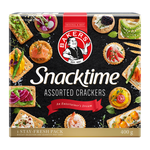 Bakers Snacktime Assorted Crackers 400g