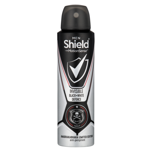 Shield Men Motion Sense Invisible Black & White Defence Deodorant Body Spray 150ml