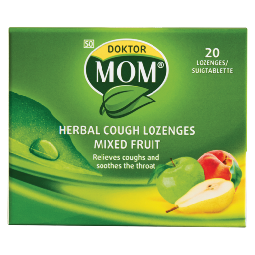Doktor Mom Mixed Fruit Flavoured Herbal Cough Lozenges 20 Pack