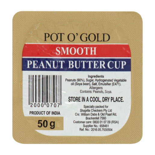 Pot O' Gold Smooth Peanut Butter Cup 50g