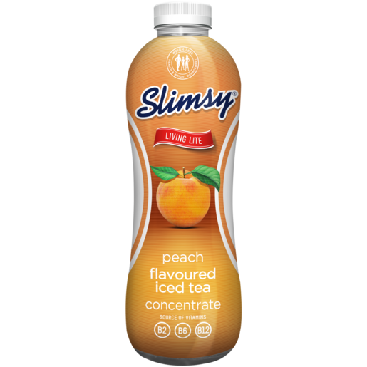 Slimsy Peach Flavoured Iced Tea Concentrate Bottle 1L