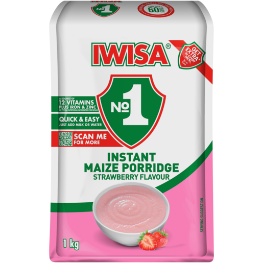 Iwisa No.1 Strawberry Flavoured Instant Breakfast Porridge 1kg