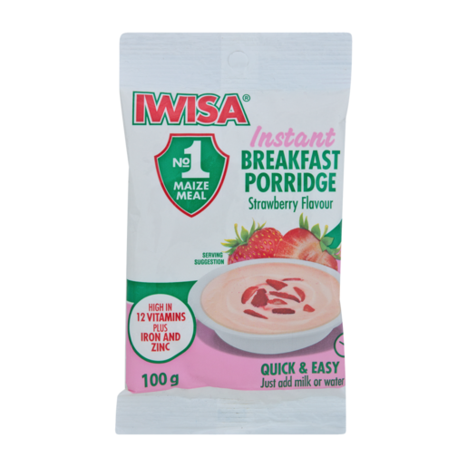 Iwisa No.1 Strawberry Flavoured Instant Breakfast Porridge 100g