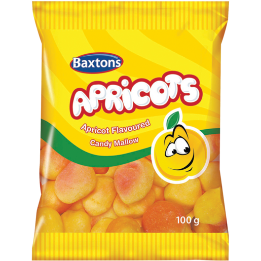Baxtons Apricots Flavoured Candy Mallow Pack 100g