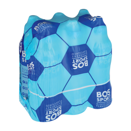 BOS Sport Blueberry Flavoured Sports Drink Bottles 6 x 500ml