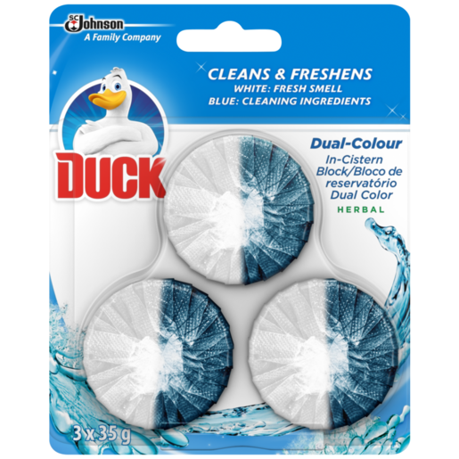 Duck Active Clean Herbal Dual-Colour In-Cistern Block 3 x 35g