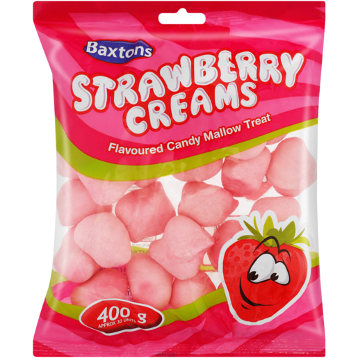 Baxtons Strawberry Creams Candy Mallows 400g