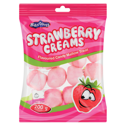 Baxtons Strawberry Creams Flavoured Candy Mallows 200g
