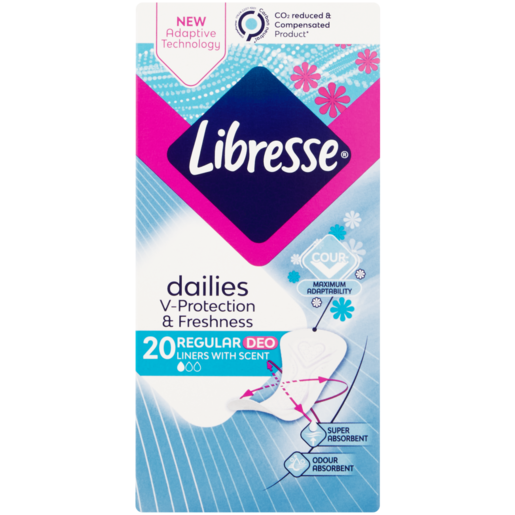 Libresse Dailies Fresh Scented Regular Deo Panty Liners 20 Pack