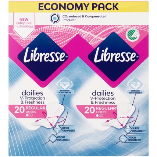 Libresse Daily Fresh Normal Unscented Pantyliners 40 Pack