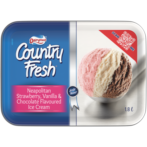 Dairymaid Country Fresh Neapolitan Ice Cream 1.8L 