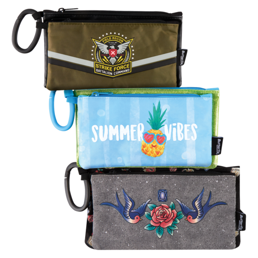 Butterfly 2 Compartment Pencil Bag (Assorted Item - Supplied At Random)