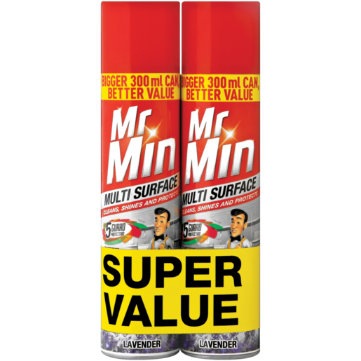 Mr. Min Lavender Multi Surface Cleaner Value Pack 2 x 300ml