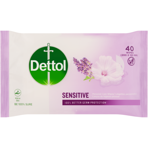 Dettol Sensitive Wet Wipes 40 Pack