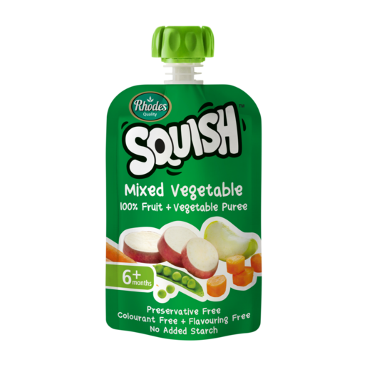 Rhodes Squish Mixed Vegetable Puree 6 Months+ Pouch 110ml