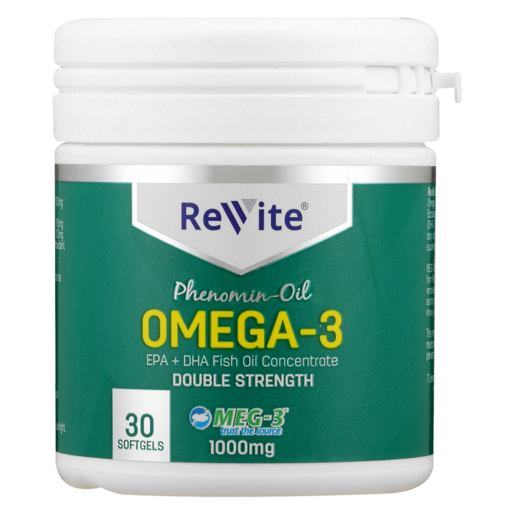 Revite Double Strength Omega-3 30 Softgels Pack