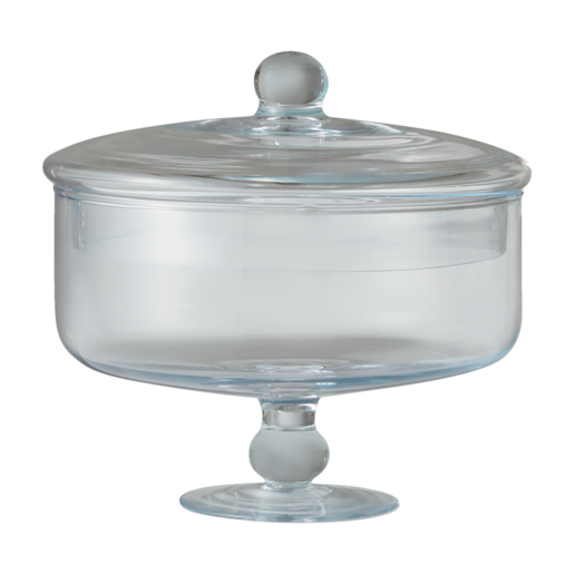 Zest Clear Glass Biscuit Jar with Lid 2 Piece