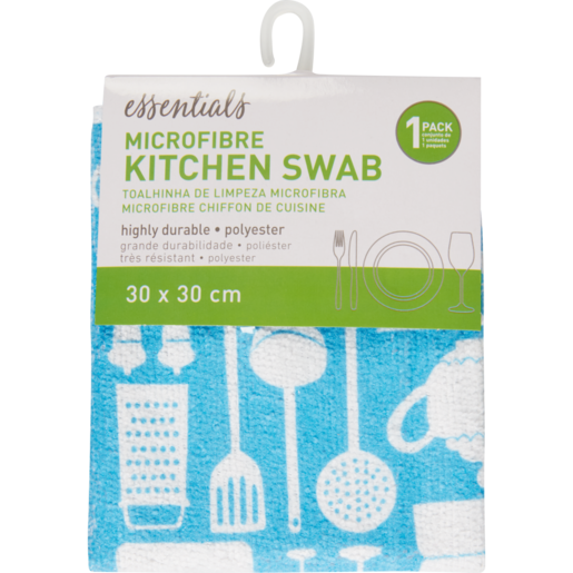 Essentials Microfibre Kitchen Swab 30 x 30cm (Assorted Item - Supplied At Random)