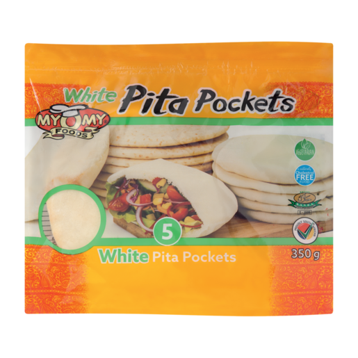 MyOMy Foods Foods White Pita Pockets 350g