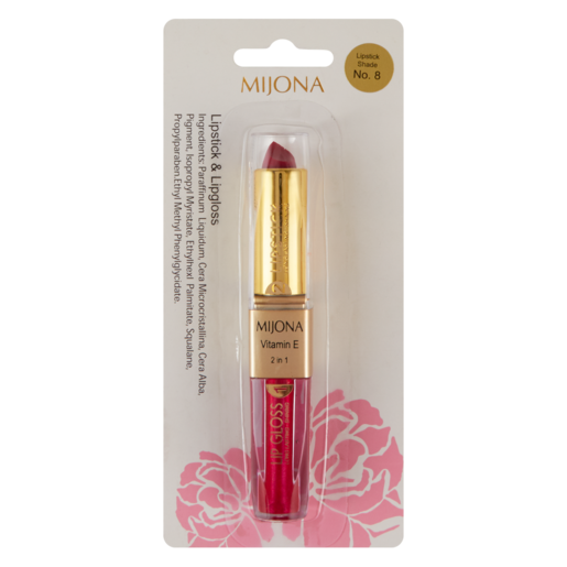 Mijona Colour #8 Lipstick & Lip Gloss 2 Pack