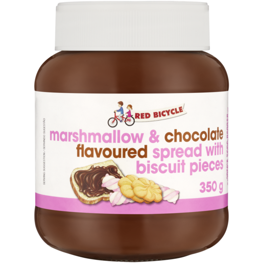 Red Bicycle Mallow Flavoured Butter Cookie & Chocolate Spread 350g