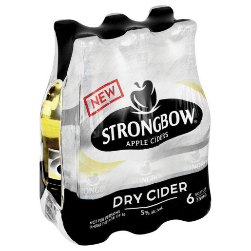 Strongbow Dry Apple Cider Bottles 6 x 330ml