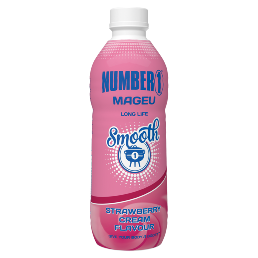 Number 1 Long Life Smooth Strawberry Cream Flavour Mageu 1L