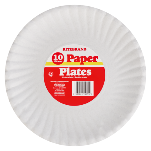 Ritebrand Paper Plates 10 Pack