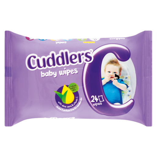 Cuddlers Baby Wipes Aloe Vera 24 Pack