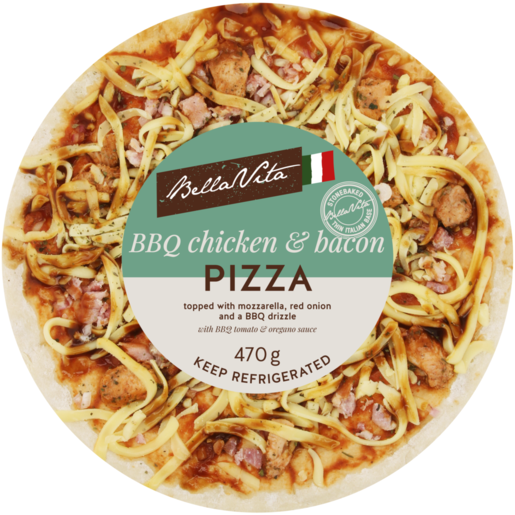 Bella Vita BBQ Chicken & Bacon Pizza 470g | Oven Ready Pizza | Ready ...
