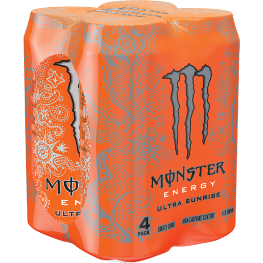 Monster Ultra Sunrise Energy Drink Cans, Monster Energy Shower Curtain Rod