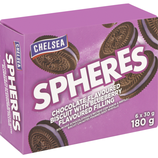 Chelsea Spheres Chocolate Biscuits With Blueberry Filling 180g