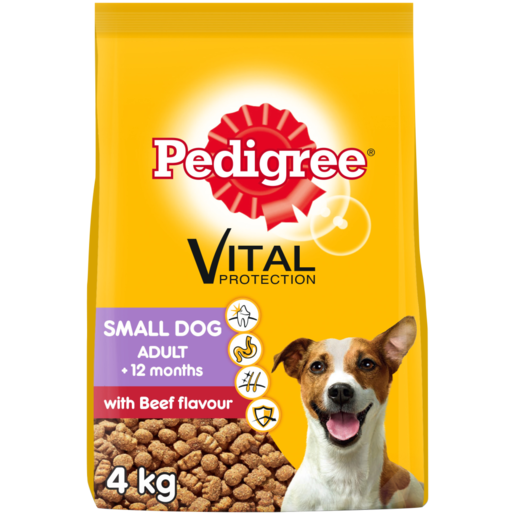 Pedigree Vital Protection Small Dog Beef Flavoured Dog Food 4kg