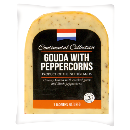 Continental Gouda With Peppercorns Cheese Pack 150g