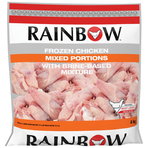 RAINBOW Frozen Chicken Mixed Portions With Brine Based Mixture 4kg