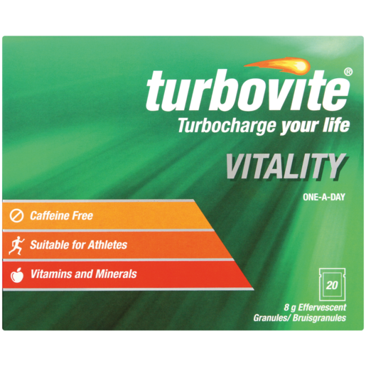 Turbovite Vitality Effervescent Granule Sachets 20 x 8g