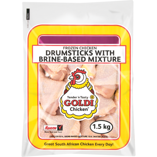 Goldi Chicken Frozen Chicken Drumsticks With Brine Based Mixture 1.5kg